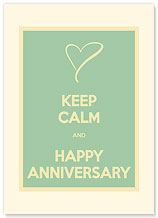 Keep Calm and Happy Anniversary - Hawaiian Premium Vintage Collectible Greeting Card - Anniverasry Card