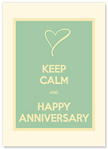 Keep Calm and Happy Anniversary - Hawaiian Premium Vintage Collectible Greeting Card - Anniversary Card