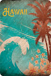 Hawaiian Wave - Hawaiian Vintage Postcard