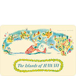 The Islands of Hawaii - Hawaiian Vintage Postcard