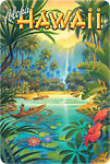 Visit Hawaii - Hawaiian Vintage Postcard