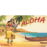 Aloha - Hawaiian Vintage Postcard