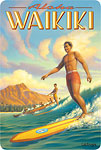 Aloha Waikiki - Hawaiian Vintage Postcard