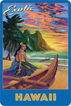 Exotic Hawaii - Hawaiian Vintage Postcard