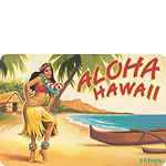 Aloha Hawaii - Hawaiian Vintage Postcard