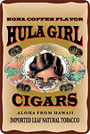 Hula Girl Cigars - Hawaiian Vintage Postcard