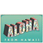 Aloha From Hawaii - Hawaiian Vintage Postcard