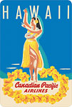 Hawaii - Canadian Pacific Airlines - Hawaiian Hula Dancer - Hawaiian Vintage Postcard