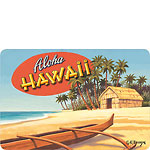 Aloha Hawaii - Hawaiian Vintage Postcard