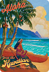 Aloha Hawaiian Islands - Hawaiian Vintage Postcard