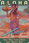 Aloha Hawaii Pacific Paradise - Hawaiian Vintage Postcard
