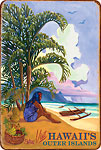 Visit Hawaii’s Outer Islands - Hawaiian Vintage Postcard
