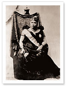 Queen Lili‘uokalani (Lilioukalani) - Portrait of the Hawaiian Queen (1838-1917) - Fine Art Black & White Carbon Prints
