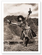 Hawaiian Hula - Dance To Aina (The Land) III - Fine Art Black & White Carbon Prints