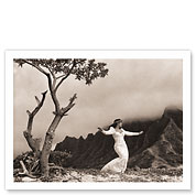 Hula ‘auana (Modern Style) Hawaiian Dancer - Fine Art Black & White Carbon Prints