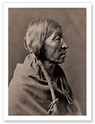 Cheyenne Male Profile - The North American Indian - Fine Art Black & White Carbon Prints