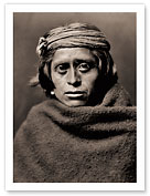 A Zuni Man - Pueblo, New Mexico - The North American Indians - Fine Art Black & White Carbon Prints