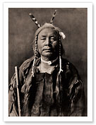 Eagle Child - Atsina Native Man - North American Indian - Fine Art Black & White Carbon Prints