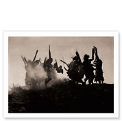 Dancing to Restore an Eclipsed Moon - Kwakiutl, North American Indians - Fine Art Black & White Carbon Prints