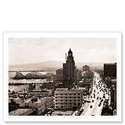 Long Beach, California 1933 - Ocean Boulevard - Fine Art Black & White Carbon Prints
