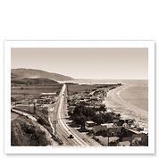 Malibu Beach Colony 1944 - Old Highway 1, Southern California - Fine Art Black & White Carbon Prints