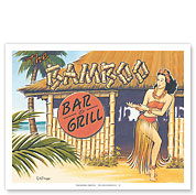 The Bamboo Bar & Grill - Hawaii Hula Dancer - Fine Art Prints & Posters