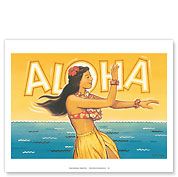 Aloha - Hawaii Hula Dancer - Fine Art Prints & Posters