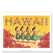 Hawaii - Hula Dancers - Fine Art Prints & Posters