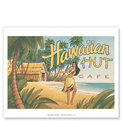 Hawaiian Hut Cafe - Hawaii Hula Dancer - Fine Art Prints & Posters