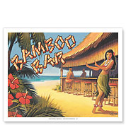 Bamboo Bar - Hawaii Hula Dancer - Fine Art Prints & Posters