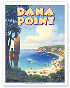 Dana Point, California - Surfing Spot - Giclée Art Prints & Posters