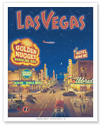 Las Vegas, Nevada - Bonanza Air Lines - Giclée Art Prints & Posters