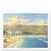 Santa Barbara, California - The Potter Hotel - Giclée Art Prints & Posters