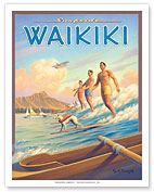Surfride Waikiki - Surfriders Hawaii - Diamond Head Crater - Fine Art Prints & Posters