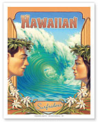 Hawaiian Surfriders - Hawaii Hula Dancers - Fine Art Prints & Posters