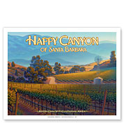Happy Canyon of Santa Barbara Wineries - Giclée Art Prints & Posters