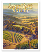 Santa Ynez Valley Wineries - Giclée Art Prints & Posters