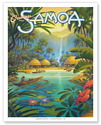 Greetings from Samoa - Samoan Islands - Giclée Art Prints & Posters
