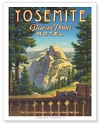 Yosemite National Park - Glacier Point Hotel - Half Dome - Giclée Art Prints & Posters