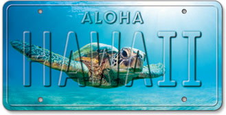 Honu Flare - Hawaiian Vintage License Plate