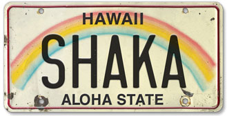 Shaka - Hawaiian Vintage License Plate