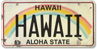 Hawaii - Hawaiian Vintage License Plate