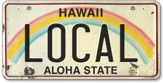 Local - Hawaiian Vintage License Plate