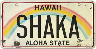 Shaka - Hawaiian Vintage License Plate Magnets