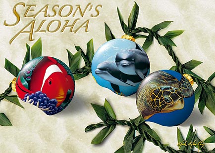 Ocean Ornaments - Personalized Holiday Greeting Card