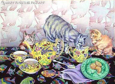 Spinster's Tea Party - Limited Edition Giclee Art Prints