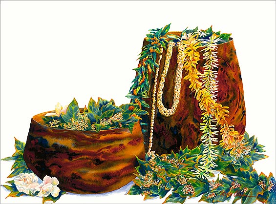 A Lei Never Forgotten - Artists Showcase - Limited Edition Giclee Art Prints by Peggy Chun