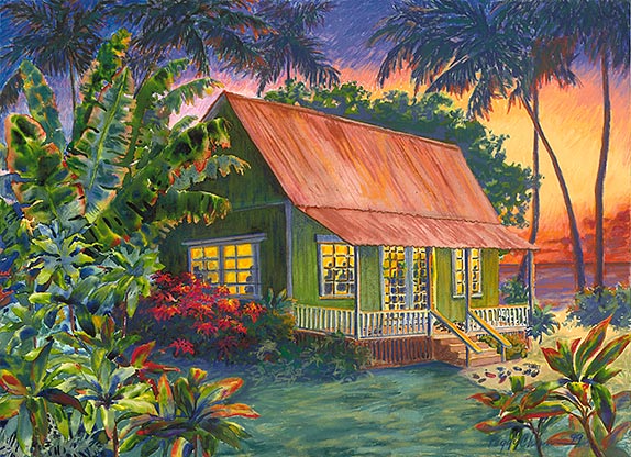 Celebration in the Banana Patch - Artists Showcase - Limited Edition Giclee Art Prints by Peggy Chun