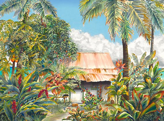 Banana Patch Heaven - Artists Showcase - Limited Edition Giclee Art Prints by Peggy Chun