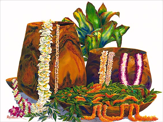 A Gift of Lei - Artists Showcase - Limited Edition Giclee Art Prints by Peggy Chun